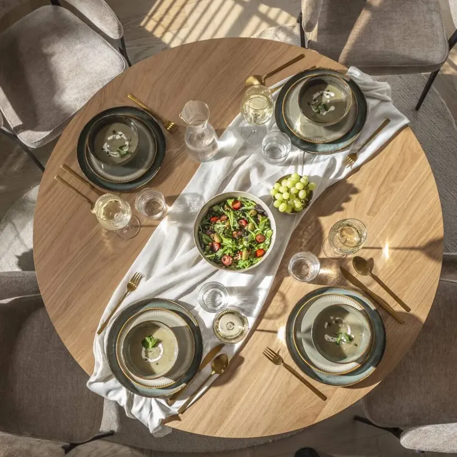 Eettafel Irene - walnoot - uitschuifbaar
