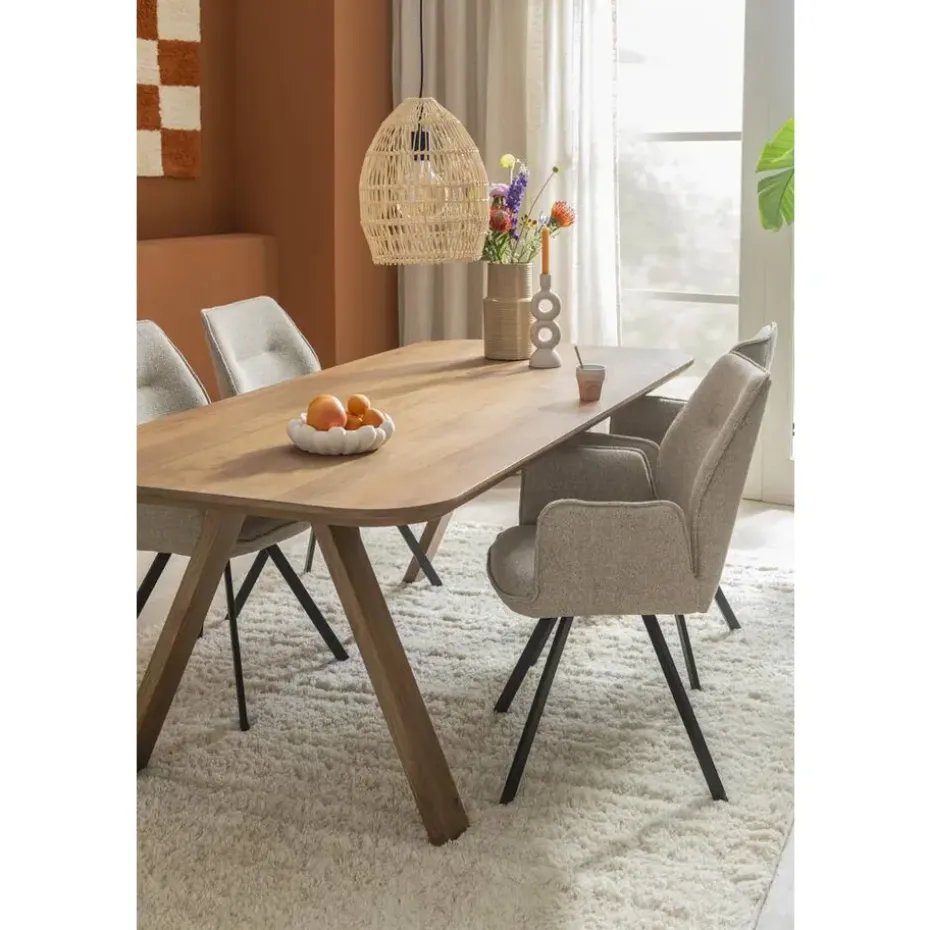 Eettafel Mandy - mangohout - 75x180x92cm