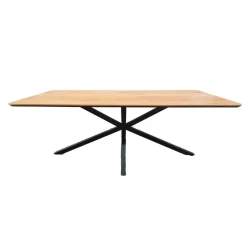 Eettafel Naturel Eiken - 100x200x75cm - Spinpoot - Cesura