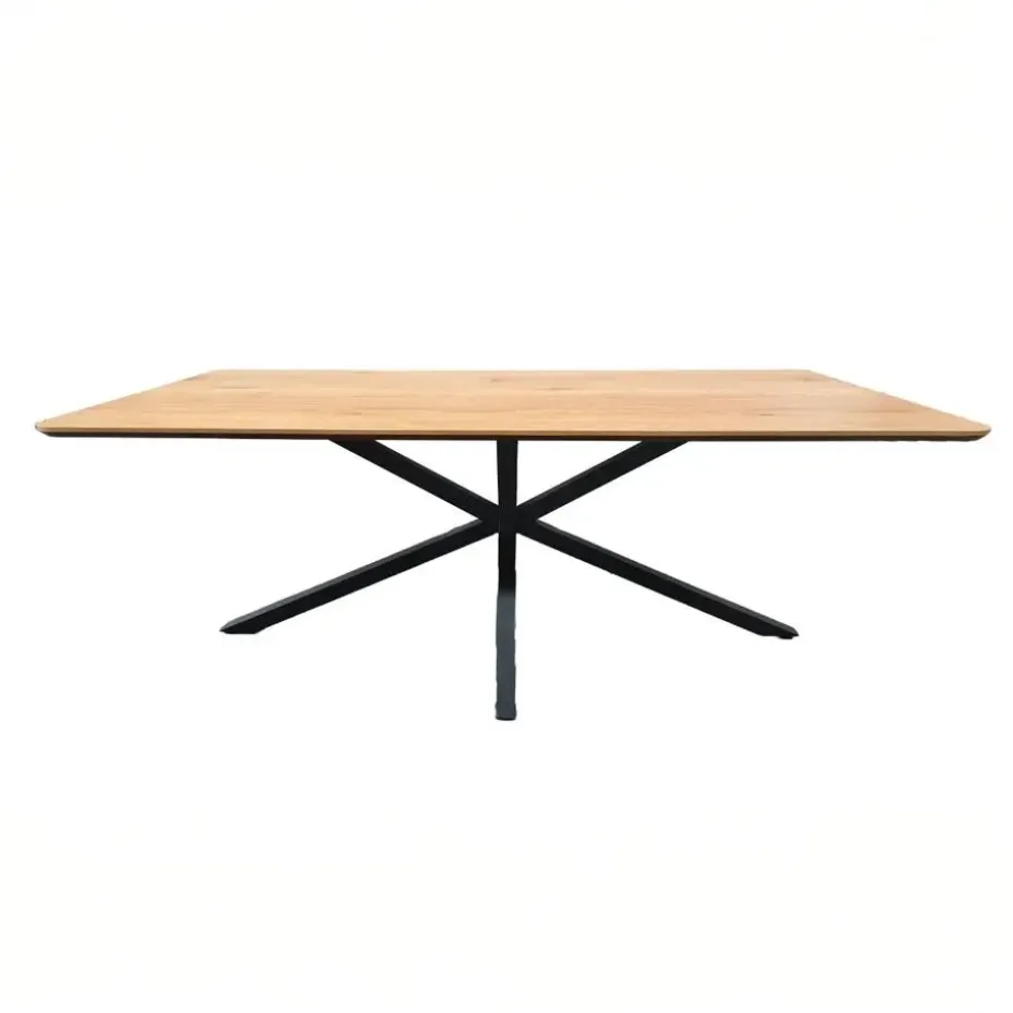 Eettafel Naturel Eiken - 160x90x75cm - Spinpoot - Cesura