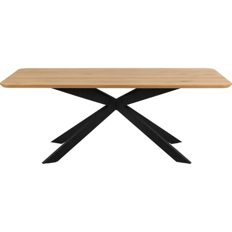 Eettafel Naturel Eikenhout - 200x100x75cm - 6-8 personen - Dain