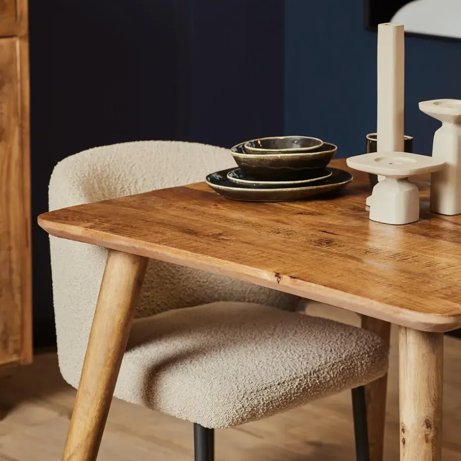Eettafel Naturel Mangohout - 90x90x76cm - Omaha