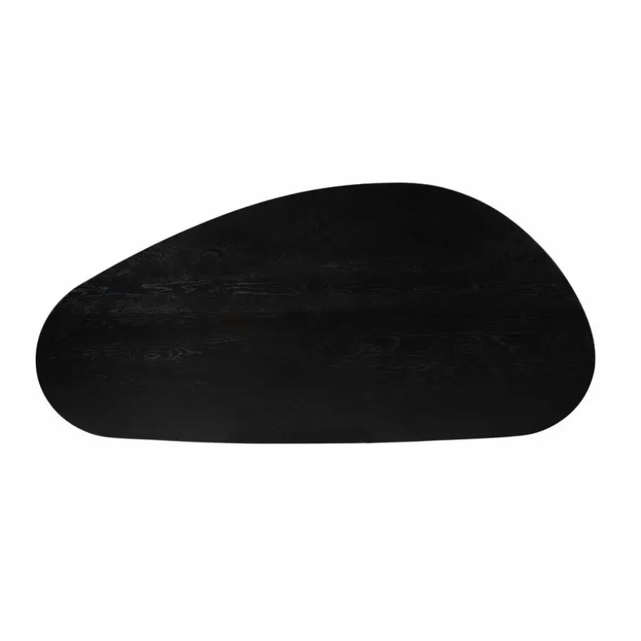Eettafel Organisch Zwart Hout - 180x84x76cm - Cloud