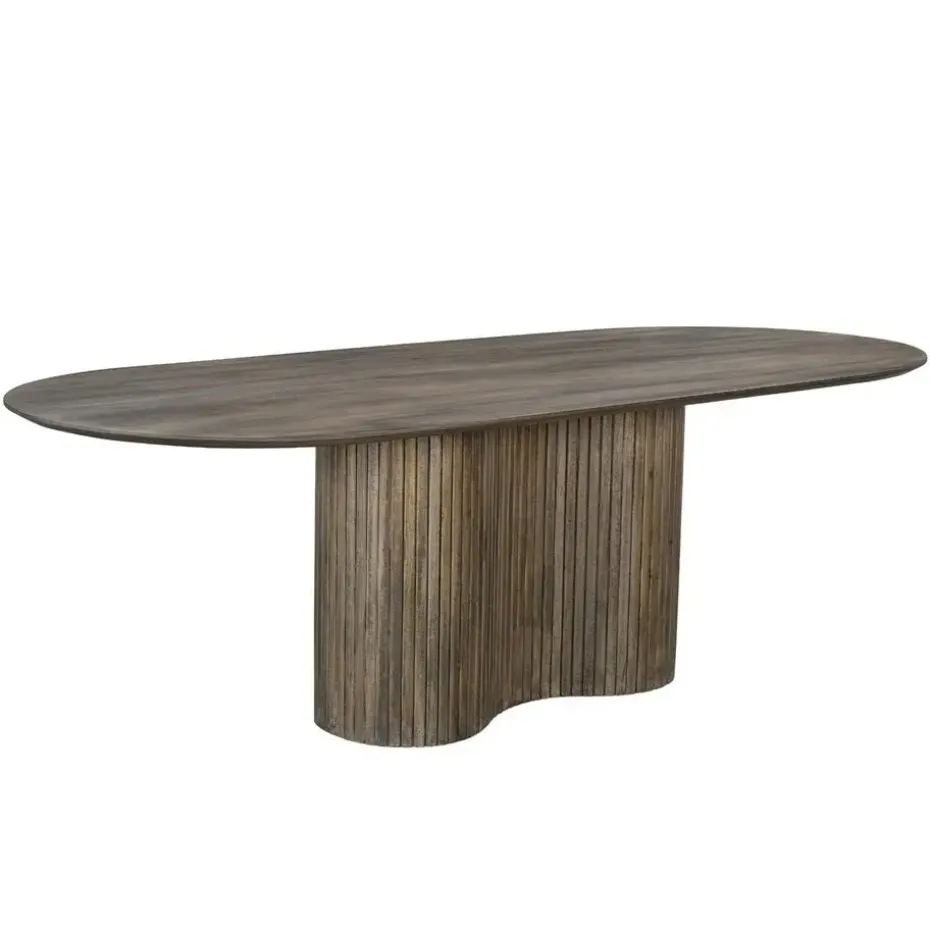 Eettafel Ovaal 240cm - Bruin - Hout - Eettafel Ava