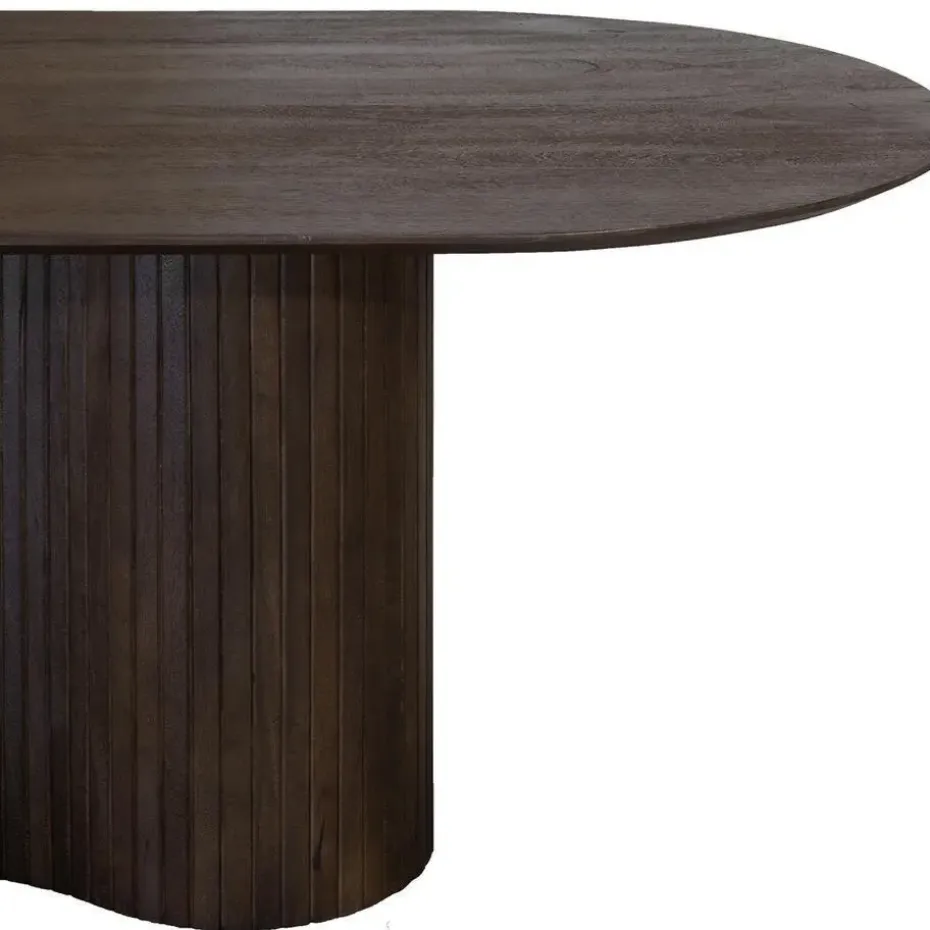 Eettafel Ovaal 240cm - Donkerbruin - Hout - Tafel Ava