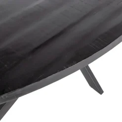 Eettafel Ovaal 200cm - Mangohout Zwart - Matrix-Poot - Mansour