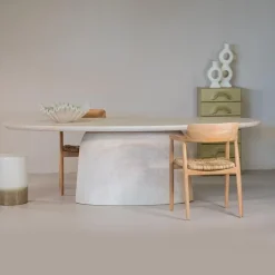 Eettafel Ovaal 240cm - Naturel Betonlook - Myrna