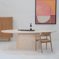 Eettafel Ovaal 300cm - Naturel Betonlook - Myrna