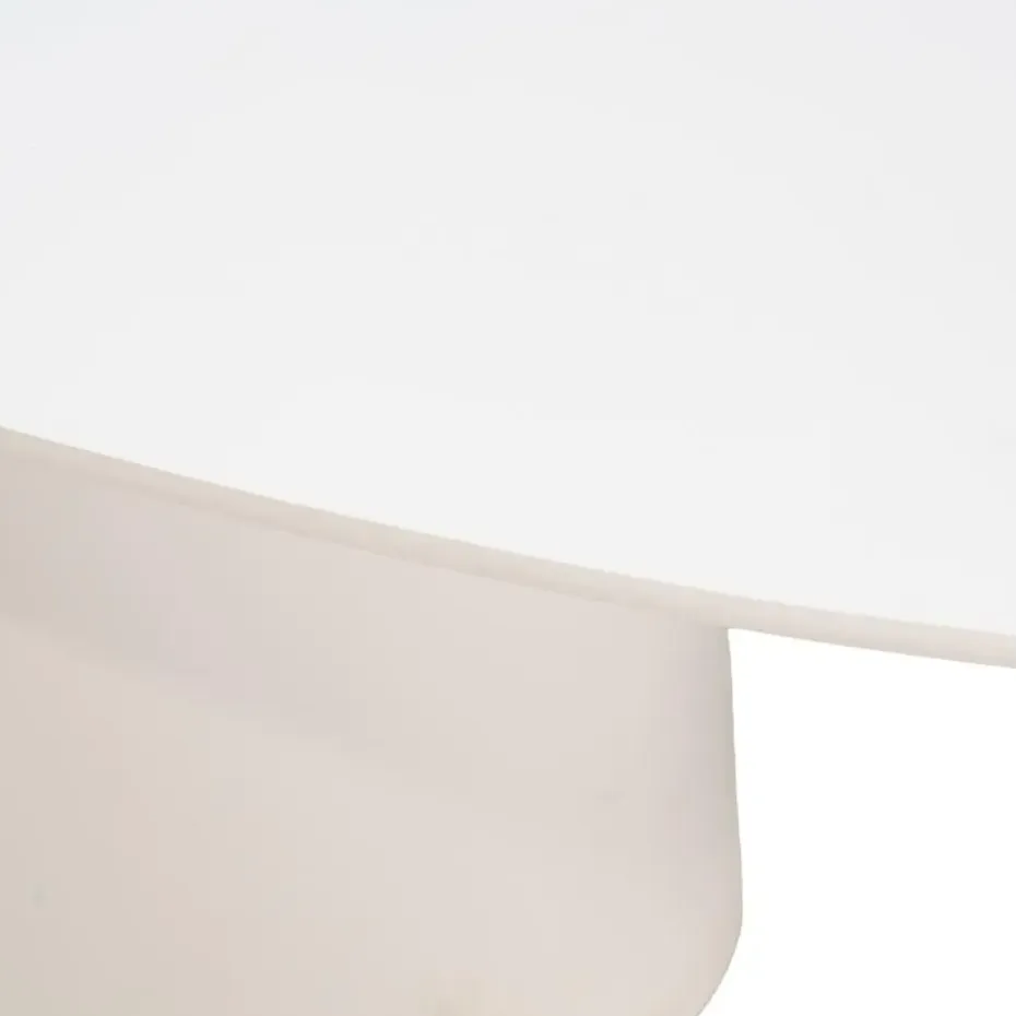 Eettafel Ovaal 200cm - Wit Betonlook - Myrna