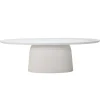Eettafel Ovaal 240cm - Wit Betonlook - Myrna