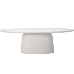 Eettafel Ovaal 240cm - Wit Betonlook - Myrna