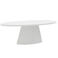 Eettafel Ovaal 300cm - Wit Eco Composiet - Acryl Coating - Cleo