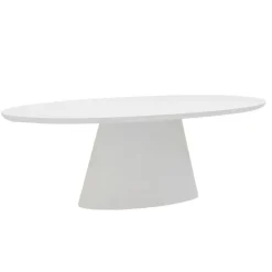 Eettafel Ovaal 300cm - Wit Eco Composiet - Acryl Coating - Cleo