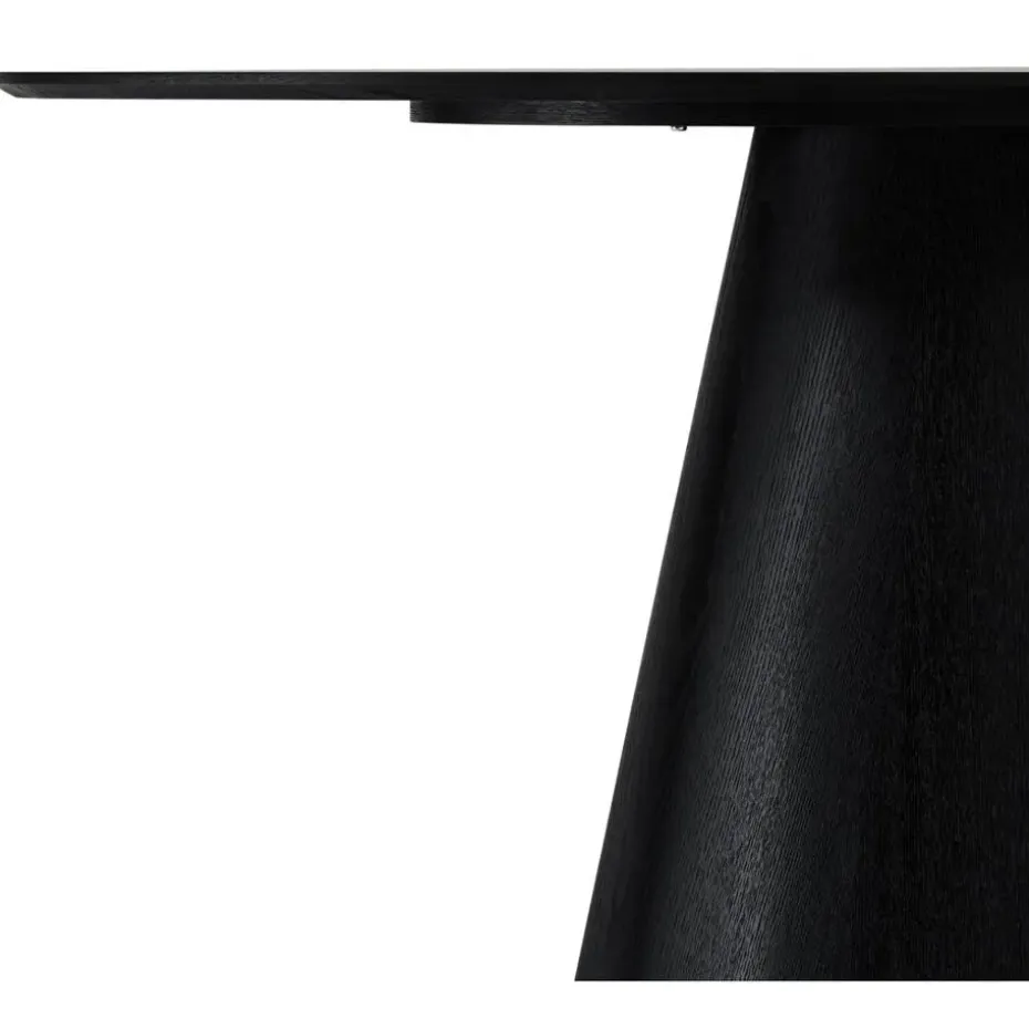 Eettafel Ovaal 160cm - Zwart Eikenhout - 4-6 Personen - Tango