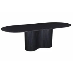 Eettafel Ovaal 300cm - Zwart - Hout - Eettafel Ava