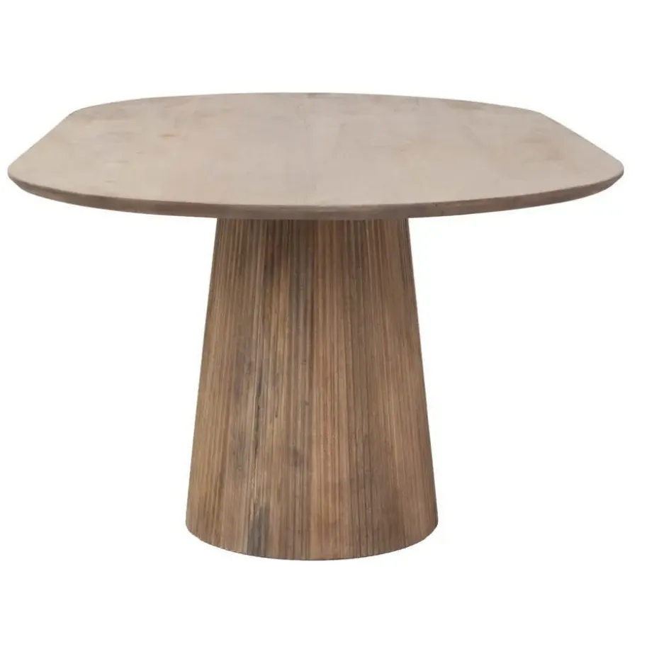 Eettafel Ovaal Naturel Hout - 240x110x76cm - Salvador