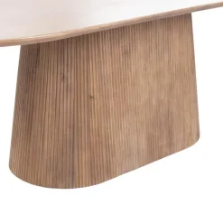 Eettafel Ovaal Naturel Hout - 240x110x76cm - Salvador