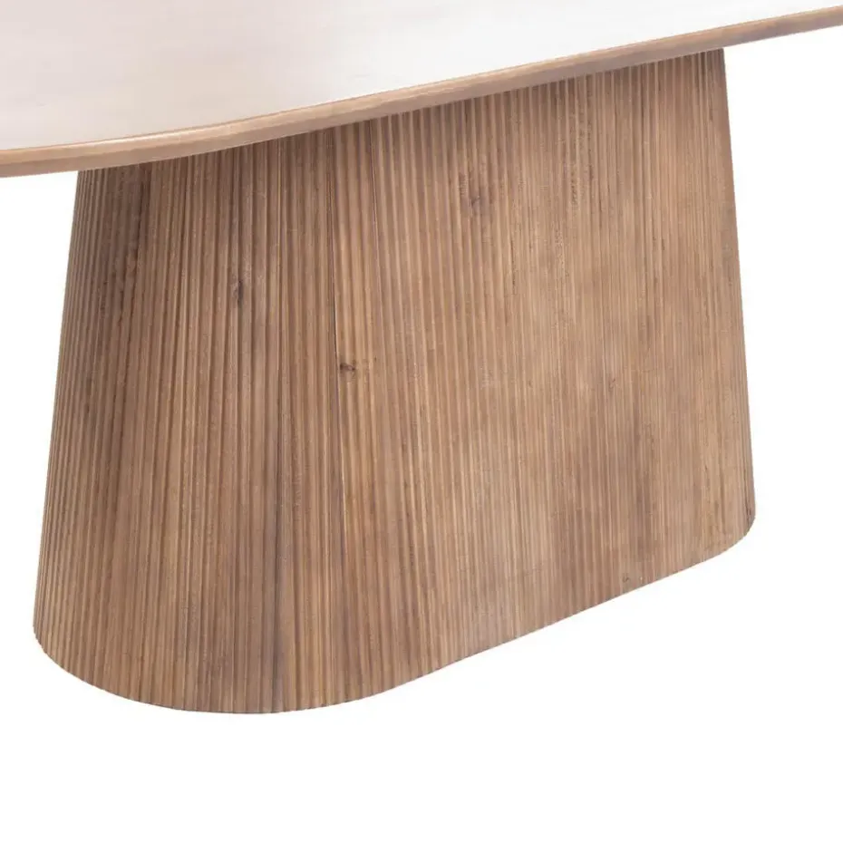 Eettafel Ovaal Naturel Hout - 240x110x76cm - Salvador
