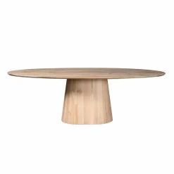Eettafel Ovaal Naturel Hout - 210x110x76cm - Riga