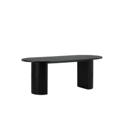Eettafel Ovaal Zwart 200cm - Fineer - Scandinavisch