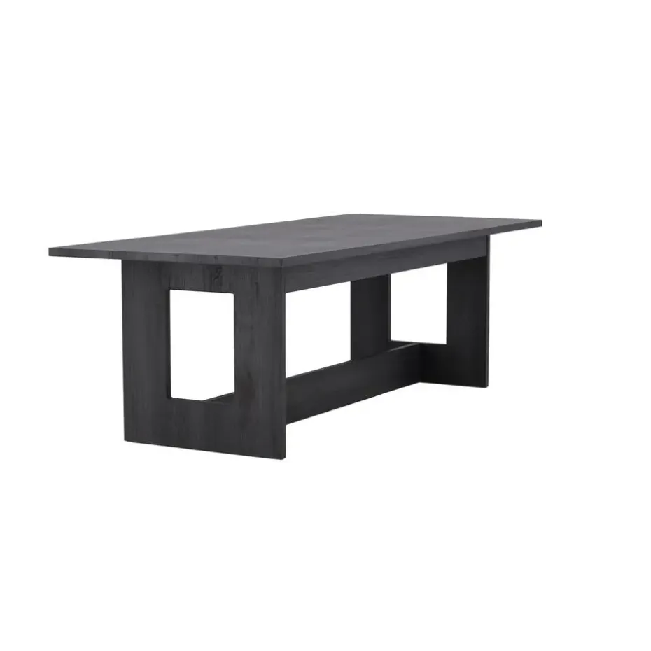 Eettafel Rechthoek - Zwart MDF - 235x100x75cm - Milly