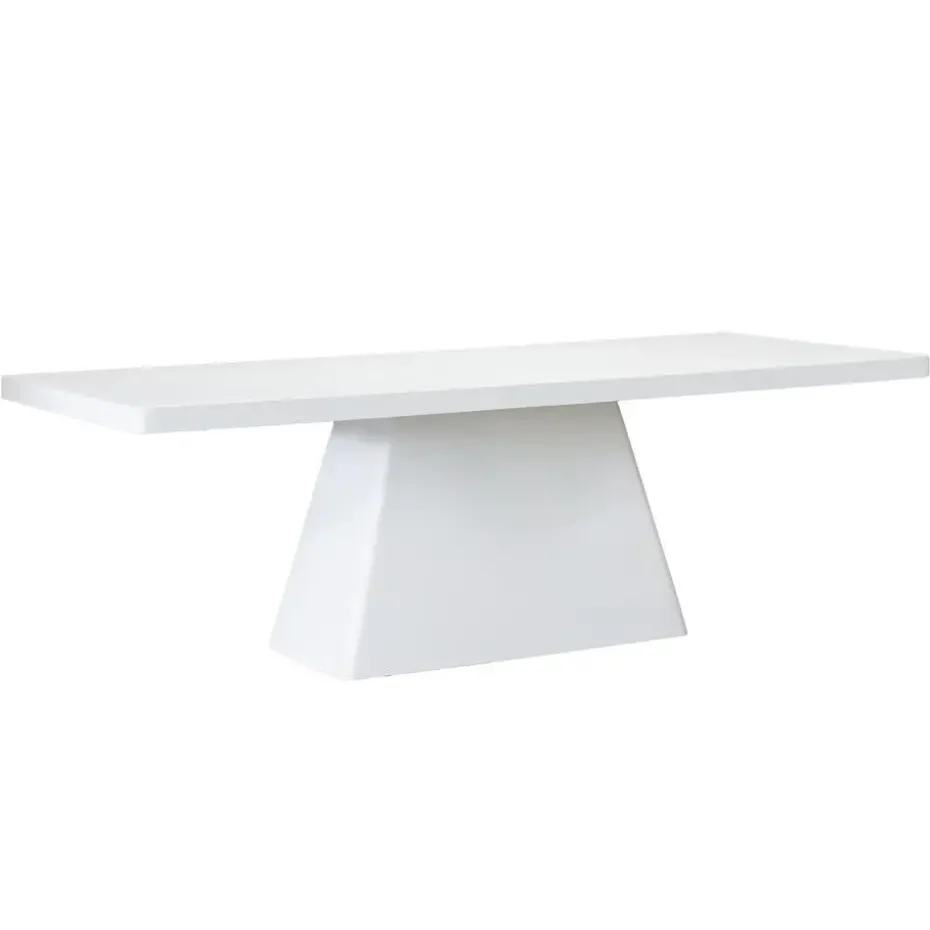 Eettafel Rechthoek 160cm - Wit Eco Composiet - Acryl Coating - Avia