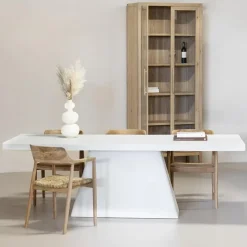 Eettafel Rechthoek 160cm - Wit Eco Composiet - Acryl Coating - Avia
