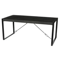Eettafel Rechthoek 160cm - Zwart Mangohout - 2-4 personen - Norris