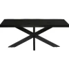 Eettafel Rechthoek 180cm - Zwart Mangohout - 2-4 personen - Norris