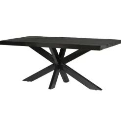 Eettafel Rechthoek 180cm - Zwart Mangohout - 2-4 personen - Norris