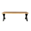 Eettafel Rechthoek Mangohout - X-Poot - 220x100x76cm - Denver