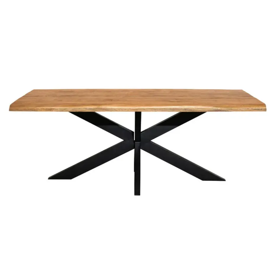 Eettafel Rechthoek Naturel Hout - 240x100x76cm - Denver