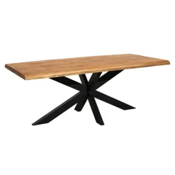 Eettafel Rechthoek Naturel Hout - 180x90x76cm - Denver