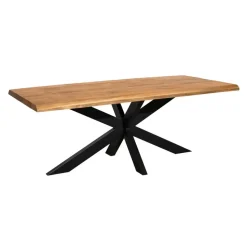 Eettafel Rechthoek Naturel Hout - 220x100x76cm - Denver