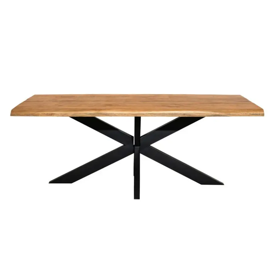 Eettafel Rechthoek Naturel Hout - 220x100x76cm - Denver