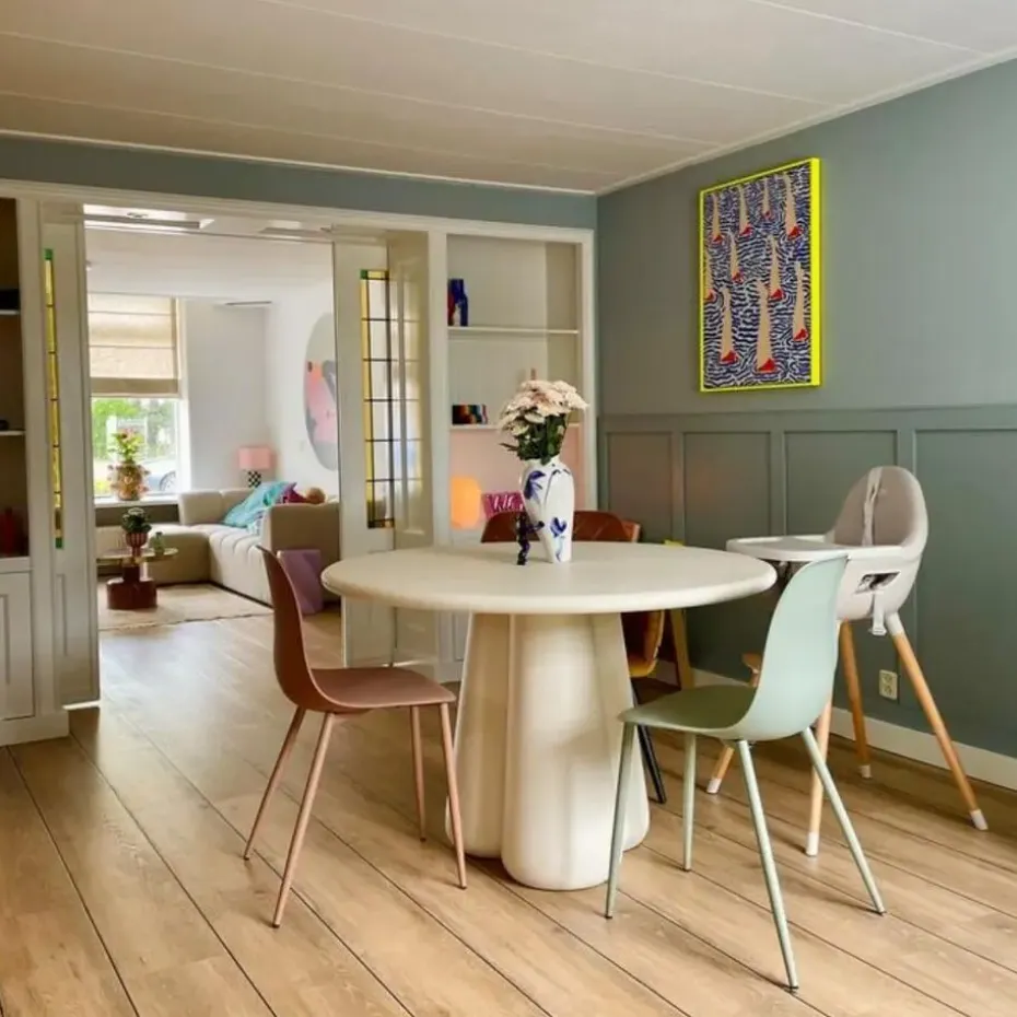Eettafel Rond Ø120cm - Betonlook - Eettafel Boaz