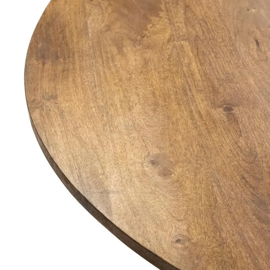 Eettafel Rond 120cm - Naturel Mangohout - 2-4 Personen - Sep