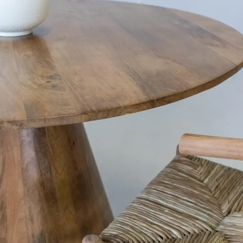 Eettafel Rond 120cm - Naturel Mangohout - 2-4 Personen - Sep