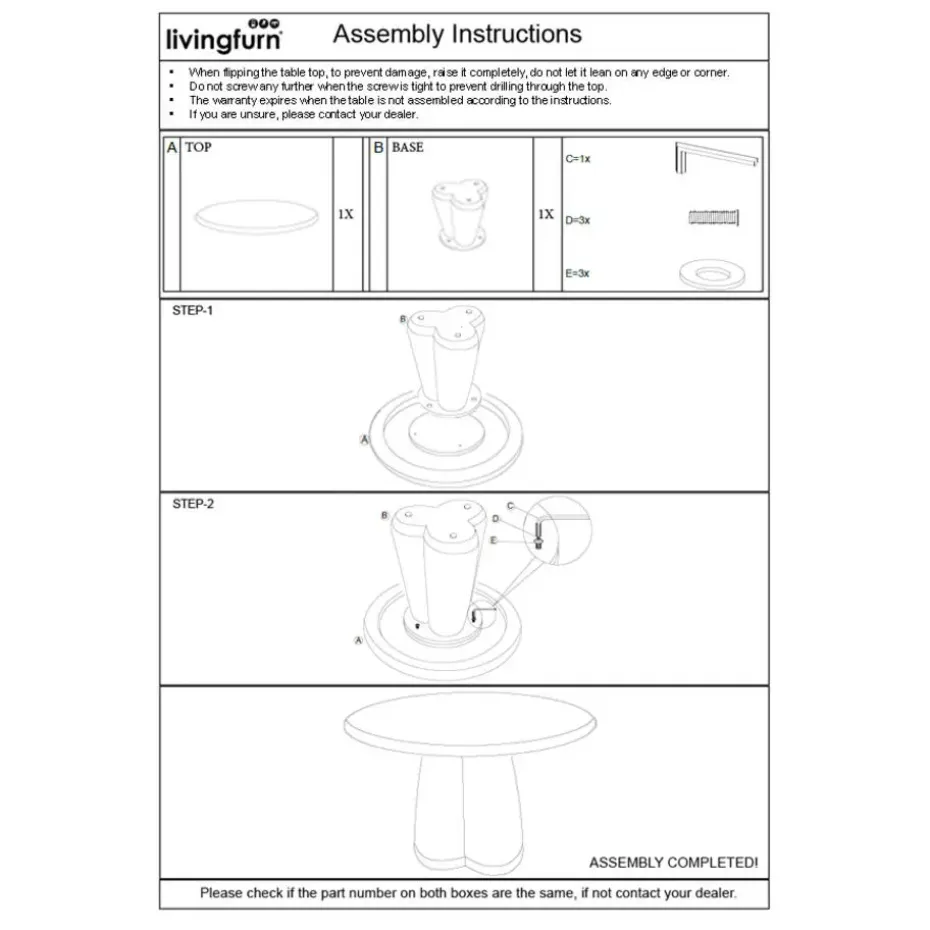 Eettafel Rond Ø130cm - Zand Beton - 2-4 Personen - Sandy