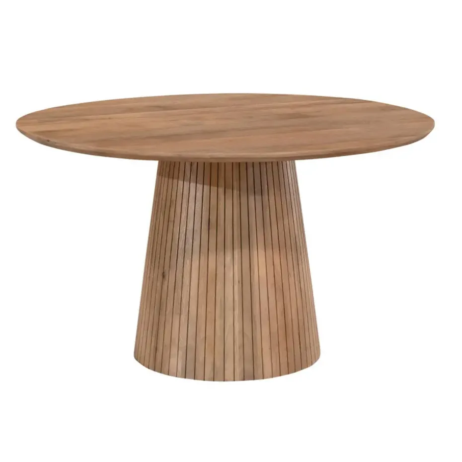 Eettafel Rond Naturel Hout - 150x150x76cm - Solana