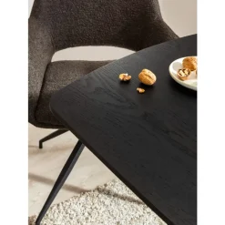 Eettafel Suzanne - zwart - 220x100 cm