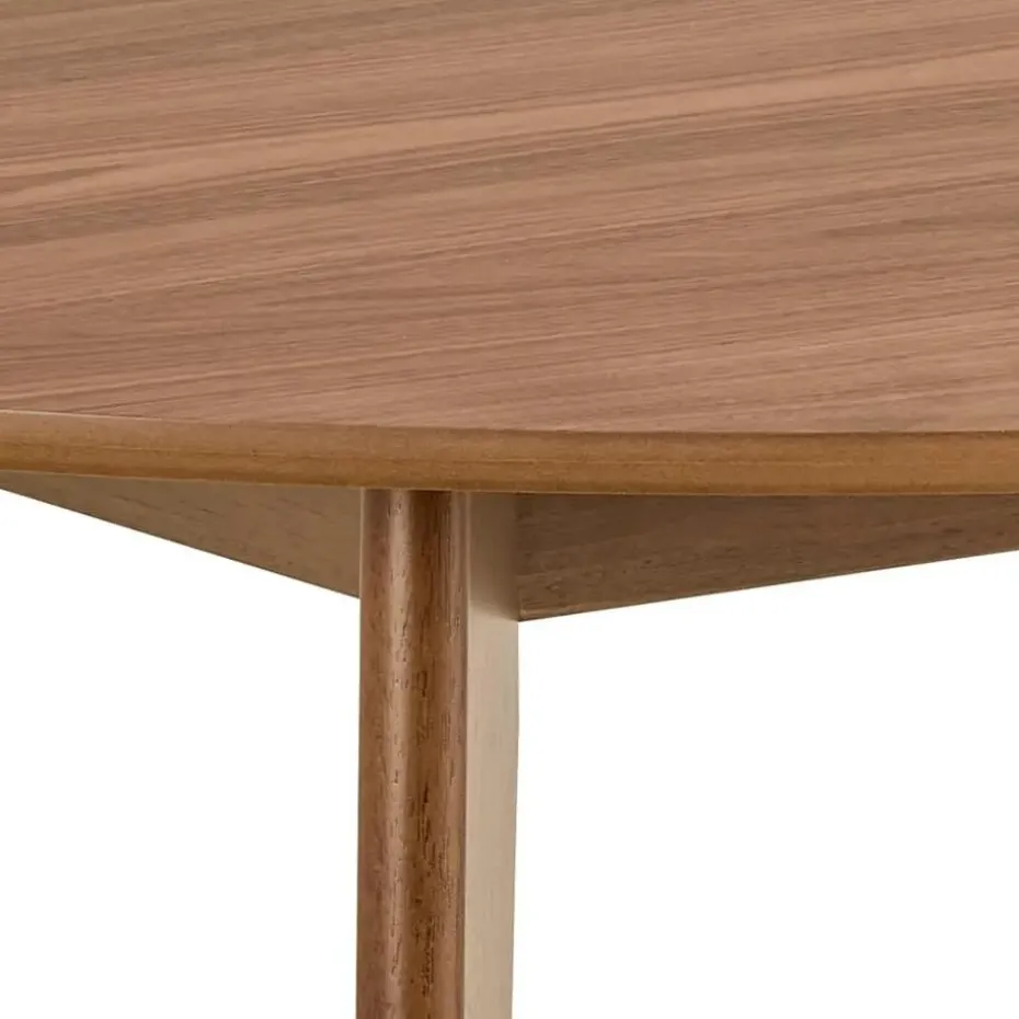 Eettafel Walnoot Rond - 105x105x76cm - Levi