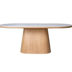 Eettafel Wit Keramiek/Naturel - 200x90x77cm - Alba