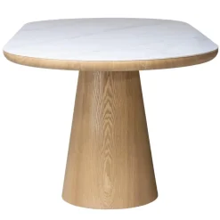 Eettafel Wit Keramiek/Naturel - 200x90x77cm - Alba
