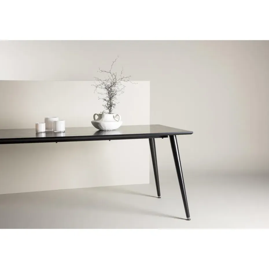 Eettafel Zwart Hout - 180x90x75cm - Dipp