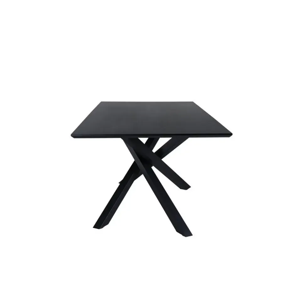 Eettafel Zwart Hout - 180x90x75cm - Piazza