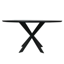 Eettafel Zwart Hout - 150x150x76cm - Ferris