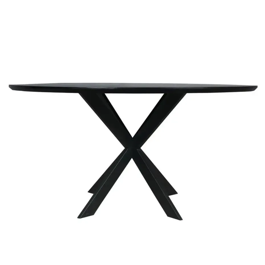 Eettafel Zwart Hout - 150x150x76cm - Ferris