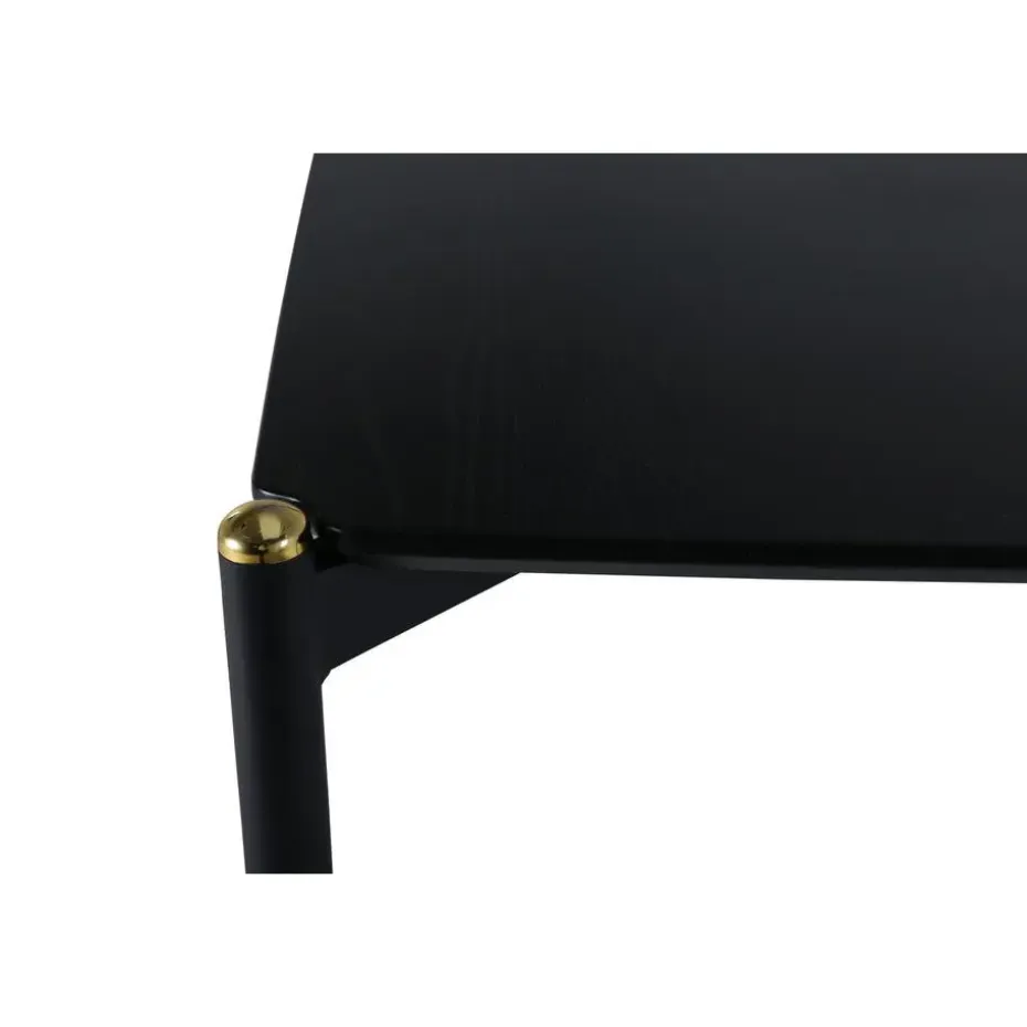 Eettafel Zwart Hout - 190x90x75cm - Pelle