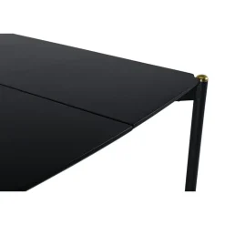 Eettafel Zwart Hout - 190x90x75cm - Pelle